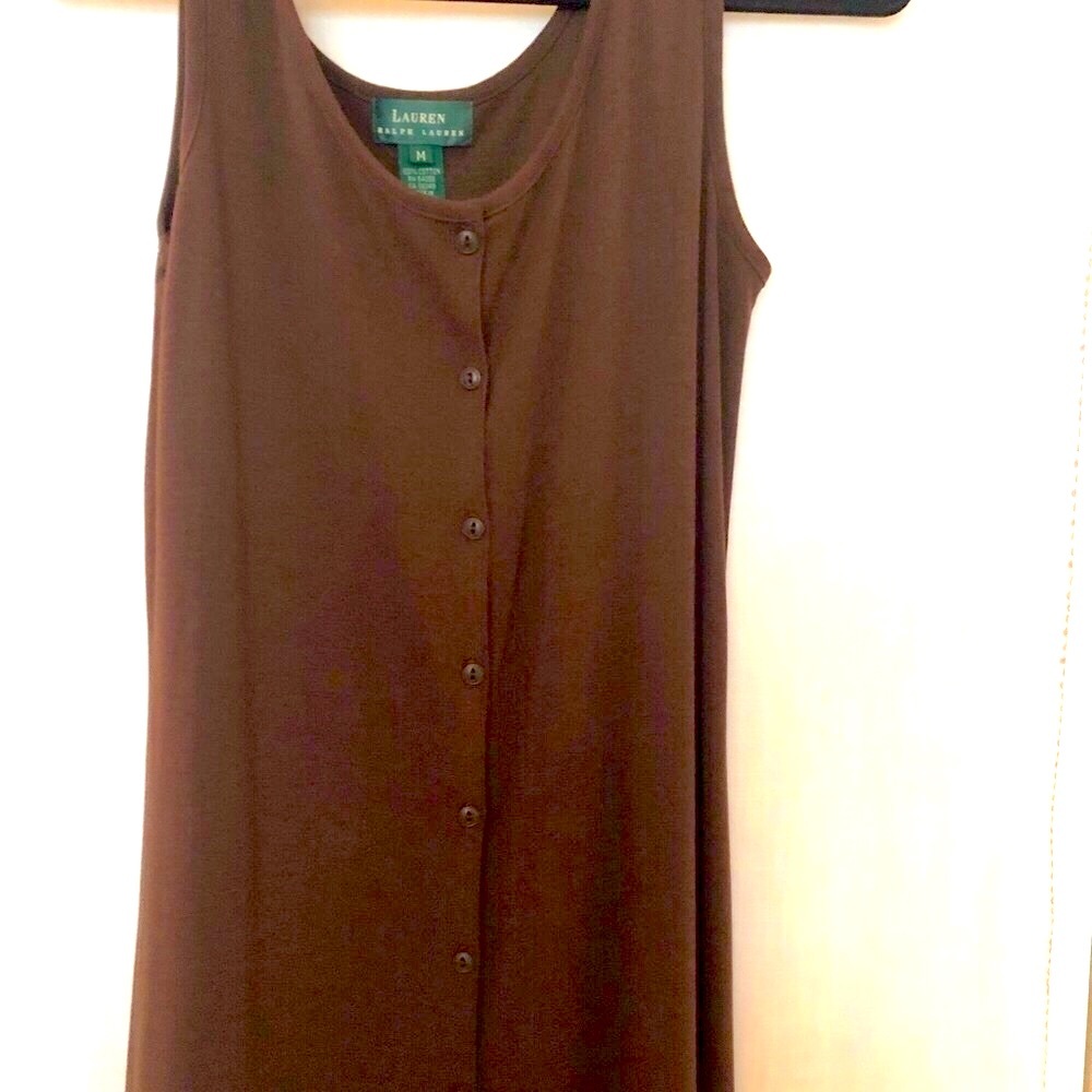 VACATION Ralph Lauren 100% cotton maxi sleeveless button front dressComfy casual